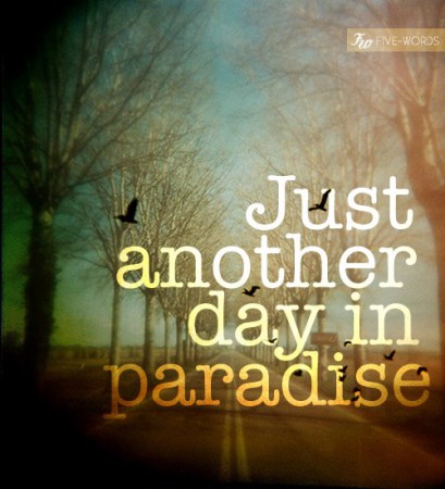 Just another day in paradis
